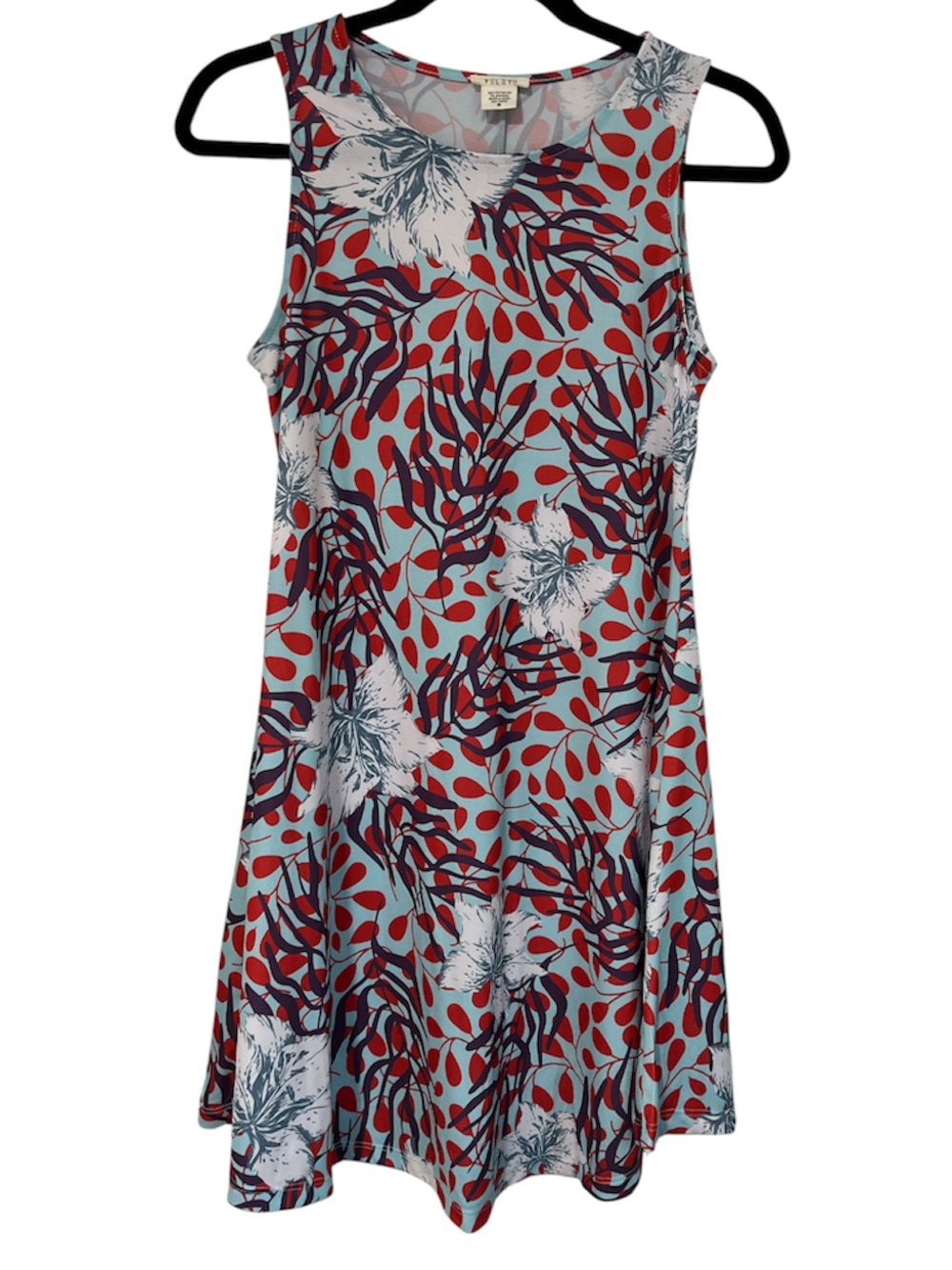 Yelete Light Blue Floral Print Top